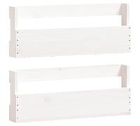 Étagère À Chaussures Murale 2 Pièces Blanc 59x9x23 Cm Bois Pin Massif | Bois pin massif, fixation murale gain de place, design minimaliste, lot de 2, vis non incluses