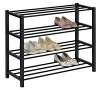 Etagère à chaussures NAVAN 4 niveaux en métal - Noir