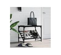 vidaXL Étagère à chaussures 833413 – Noir, bois d'ingénierie 60 x 30 x 45 cm