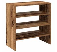 Étagère à Chaussures Pliable 2 Pièces en Bois d'Ingénierie 60x30x30,5 cm | Bois d'ingénierie stable, résistant à l'humidité, assemblage vertical ou latéral, fixation murale incluse, entretien facile
