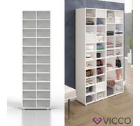 Armoire à chaussures Paris, 52.4x183.3cm 22 compartiments, Blanc, Vicco 29345