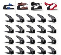 Étagère à chaussures réglable, Organisateur de chaussures à deux niveaux, Convient pour les talons hauts et les baskets, Élément de rangement élégant et à la mode, Boîtes à chaussures empilables 1 piè