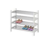Etagère à chaussures RESA 4 tablettes laqué blanc Blanc G