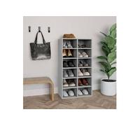 vidaXL Étagère à chaussures Sonoma – Bois d’ingénierie 54×34×100,5 cm – Gris
