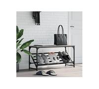 vidaXL Étagère Sonoma Gris 90x30x45 cm Métal