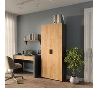 Vicco Étagère à dossiers Frank, Anthracite/chêne doré, 80x183.8cm, pour Un Rangement Clair des dossiers et classeurs