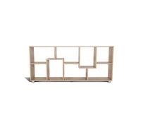 IDMarket – Étagère à double position TANIA – Bois imitation hêtre L.161 cm