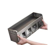 Étagère à épices en aluminium, sans perçage, support mural de cuisine, rangement multi-compartiments réglable pour bouteilles de condiments