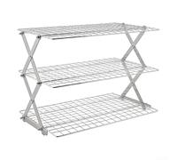 Étagère à épices en fer, support à condiments avec design pliable, grille de cuisson en fer forgé et support de refroidissement à pain, organiseur compact multifonction pour comptoir (3 couches