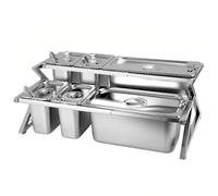 Étagère à épices inclinée à double couche, rangement extensible avec couvercles et cuillères, pour l'organisation du comptoir de cuisine, de la confiture, de la salade