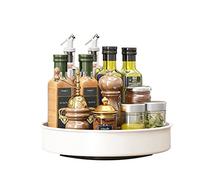 Etagere A Epices Plateau Pivotant, Porte Épice Rotative, Rangement De Cuisine, Carrousel À Épices Tournant, Tourniquet A Epices Pour Bocaux De Stockage Et Epices ( Color : White , Size : 25*25*6cm )