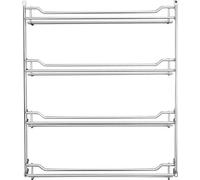 Étagère à épices vide pour 24 pots - Rangement de cuisine robuste, couleur argent