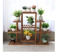 Étagère à Fleurs à 6 Niveaux en Bois - Support pour Pot de Fleur pour Salon, Balcon, Terrasse - 115x25x96.5cm