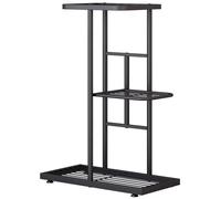 Étagère à fleurs d'intérieur - Étagère d'angle pour plantes avec 3 niveaux - Support métallique pour pots de fleurs - Étagère de sol pour salon, bureau ou balcon - Gris foncé