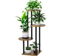 Étagère à fleurs en bois à 4 niveaux, étagère à plantes en métal, support à fleurs à plusieurs niveaux, support à plantes, banc à fleurs, échelle à fleurs, marchepied pour plantes, étagère sur pied po
