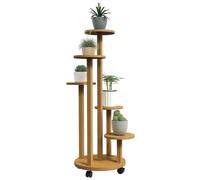Étagère à fleurs - Outsunny étagère plantes intérieure - 33x33x90cm - Bambou - naturel