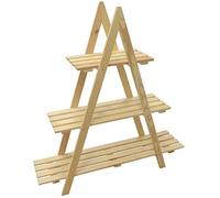 Étagère à fleurs pyramide pour plantes - Étagère en bois - Pour l'intérieur et l'extérieur - Non traitée - Décoration de salon