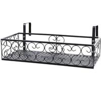 Étagère à fleurs suspendue, acier inoxydable, support pour plantes de balcon, clôture de jardin, 50 cm