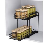 Étagère à herbes à deux niveaux avec fonction de rinçage et de rangement, dimensions : 26,4 x 12,6 x 23,3 cm.