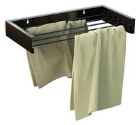 Étagère à linge à suspendre, 5 barres, 4,15 m, 11,5 x 85 x 42,5 cm, noire, pliable