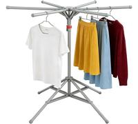 Étagère à linge autoportante - Porte-vêtements pliable - Pour sécher le linge - Design gain de place - Hauteur : 170 cm - Gris