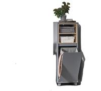Étagère à linge, design gain de place, sac à linge amovible, gris foncé