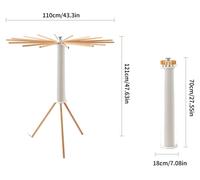 Étagère à linge - Pliable - Structure à trois pieds - Capacité de charge de 30 kg - Gain de place - Adaptée pour une utilisation intérieure et extérieure - En bois