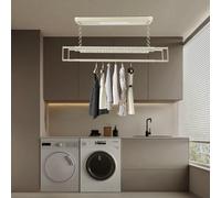 Étagère à linge - Séchoir à linge - Cordes à linge - Sèche-linge - Étagère à linge suspendue au plafond - Réglable en hauteur - Métal, capacité de 35 kg