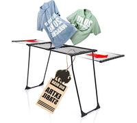 Étagère à linge XXL - Sèche-linge vertical - Pour faire sécher les vêtements - Ailes extensibles - 20 mètres de corde à linge - Noir