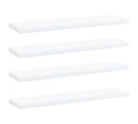 vidaXL Panneaux de bibliothèque 4 pcs – Étagères murales flottantes, blanc bois d'ingénierie