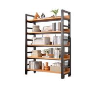Étagère à Livres de 182 cm de Haut, bibliothèques industrielles à 5 Niveaux sur Pied, étagère en Bois et en métal for Salon/Maison/Bureau(120 * 40 * 182cm)