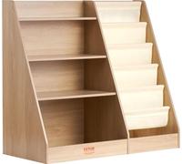 Étagère à livres en bois à 4 niveaux pour enfants, bibliothèque à six étagères, étagère de rangement pour bébés, armoire de rangement pour livres et jouets, pour chambre d'enfants, salle de jeux, jard