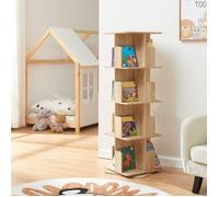 Bibliothèque pivotante 'Talöpintaa' 129 x 40 x 40 cm Étagère pour enfants avec 4 niveaux, aspect chêne