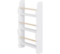 Étagère à livres pour enfants à trois niveaux – peu encombrante et ludique – étagère en bois robuste – idéale pour le coin chambre d'enfant – design moderne – blanche