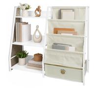 Étagère à livres pour enfants et rangement pour jouets - Bibliothèque pour chambre d'enfant - Avec tiroir - Pour livres et jouets - En bois - Blanche