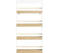Étagère à livres pour enfants - Étagère de rangement - 4 tablettes - 60 × 130 × 15 cm - Chambre d'enfant - Ivoire