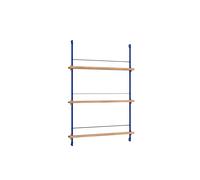 Étagère à Magazines , Bibliothèque en Chêne Moyen/bleu Foncé