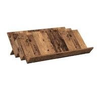 Étagère à magazines en bois d'ingénierie - vidaXL - Bois ancien - 90x53x28,5 cm - 3 étagères - Durable - Usage intérieur