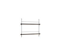 MOEBE Porte-revues Magazine Shelving Chêne fumé-acier inoxydable. 85x65x7 cm. MS.65.1