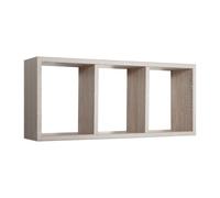 ÉTAGÈRE À MUR RECTANGULAIRE 3 COMPARTIMENTS CHÊNE SAGERAU MOD. TRISTANO