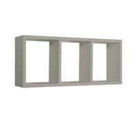 ÉTAGÈRE À MUR RECTANGULAIRE 3 COMPARTIMENTS MARRON TAUPE MOD. TRISTANO