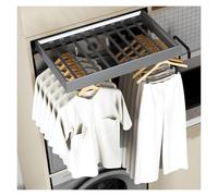 Étagère à pantalons amovible et coulissante, rangement de placard extensible et gain de place, style tiroir, avec chariot à roulettes multifonctionnel et étendoir invisible pour tiroir de ma