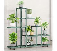 Étagère à Plante - Créatif - Vert - 93x26x91.5cm - Support Amovible sur Roues - Imperméable