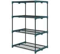Étagère à plantes à 4 niveaux - Support à fleurs en métal - Hauteur de 105 cm - Adaptée pour l'intérieur et l'extérieur - Bonne ventilation - Capacité de charge de 20 kg - Couleur vert armée