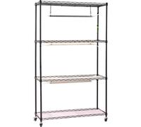 Étagère à plantes avec éclairage de culture, support pour plantes d'intérieur à 4 niveaux, présentoir pour plantes hautes de 150 cm avec roulettes, éclairage de culture à spectre complet 3 couleurs 90