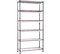 Étagère à plantes avec éclairage de culture, support pour plantes d'intérieur à 6 niveaux, présentoir pour plantes d'intérieur de 180 cm de haut avec roulettes et minuterie, éclairage de culture à spe