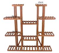 Étagère à plantes, design multi-niveaux, bois de pin durable, couleur marron
