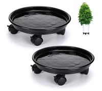 Étagère à plantes en deux niveaux, sur roulettes, 30 cm, support de plantes avec roue universelle