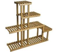 Étagère à plantes MENDLER HWC-L71 5 étagères, 95x105x25cm sapin bois brun G