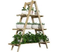 Étagère à plantes & support à fleurs en bois - support A - 100×36×112 cm - gris foncé